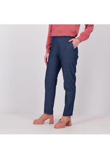 Pantaloni a sigaretta in tessuto effetto jeans