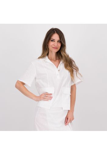 Blusa in cotone manica corta