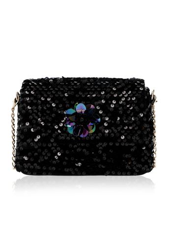 Borsa in velluto con paillettes