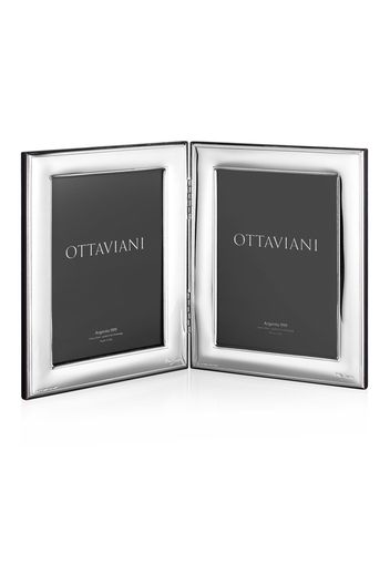 Portafoto "specchio" doppio in argento, 13x18 cm