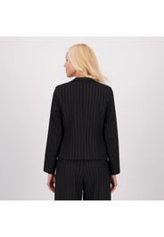 Palazzo Moda Blazer sciancrato in flanella gessata con spallina leggera