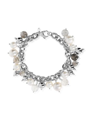 Bracciale argento 925 con perle ming e quarzo