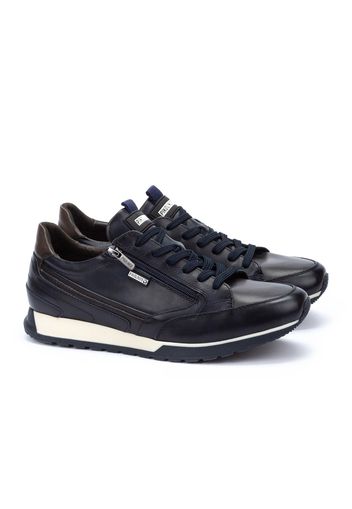 Sneaker da uomo in pelle con zip laterale e Memory Foam