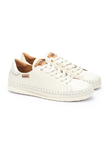 Sneakers stringate in pelle