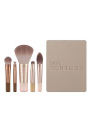Real Techniques Set 5 mini pennelli make-up da viaggio con specchietto