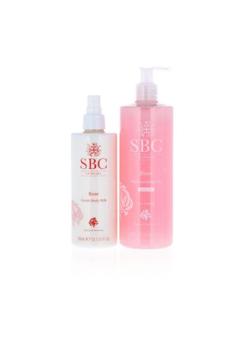 Gel idratante viso e corpo + latte corpo con acqua di rose