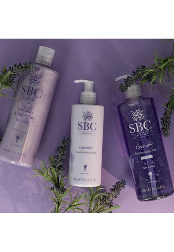 Trio Lavanda: gel idratante, bagnoschiuma, crema mani e corpo