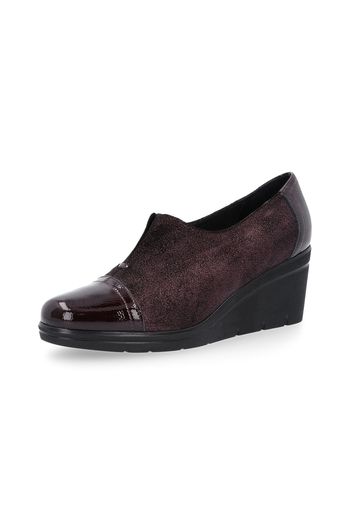 Slip on made in Italy in pelle con zeppa