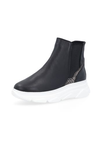 Sneaker alta in pelle con zip laterale