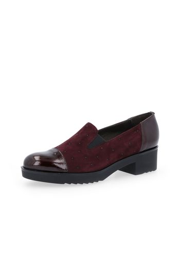 Slip on in pelle scamosciata inserti in vernice