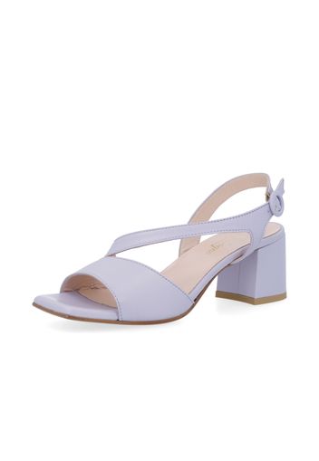 Sandali in pelle con fascia trasversale tacco 6cm