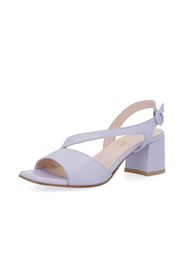 Sandali in pelle con fascia trasversale tacco 6cm