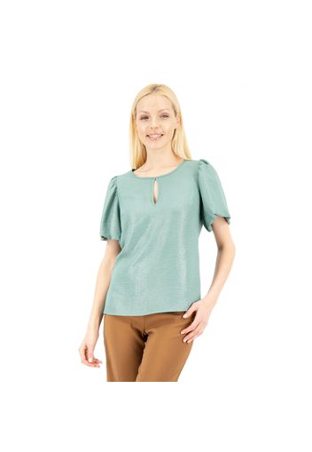 Blusa con manica corta a palloncino