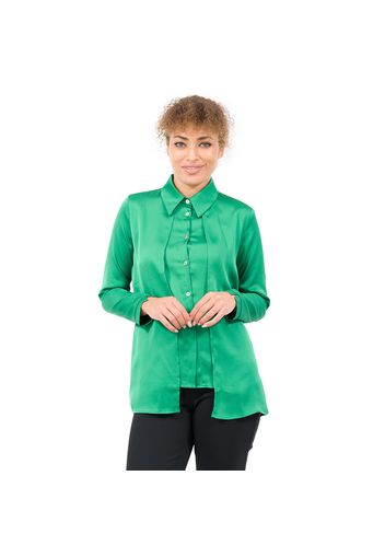 Camicia in georgette crêpe con pannelli davanti