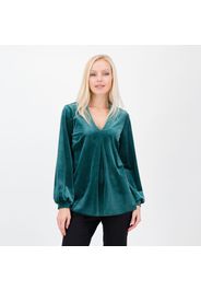 Blusa in tessuto a costine con lamé