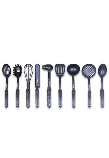 Set utensili da cucina con impugnatura con piedino d'appoggio (9 pz)