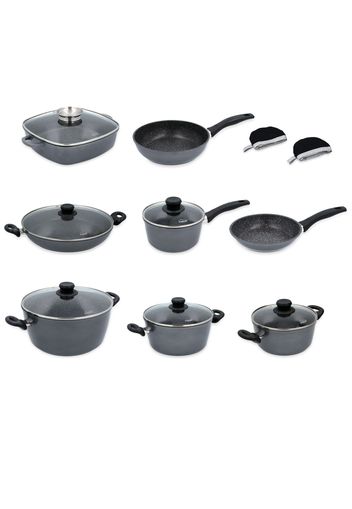 STONELINE Set Remo 12 pezzi con 3 pentole, 2 padelle, wok e