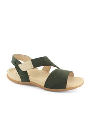 Sandali in pelle fascia regolabile con velcro soletta Memory