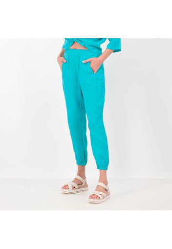 Pantaloni jogger in lino