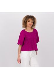 Blusa in popeline di cotone elasticizzato