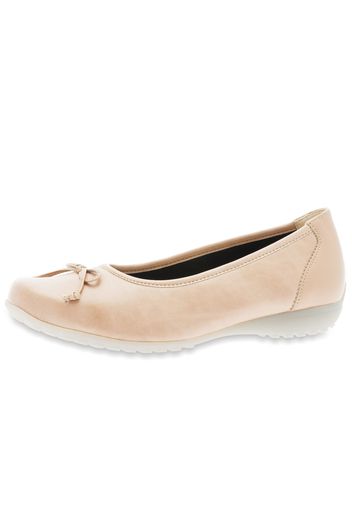 Ballerina in pelle con fiocchetto decorativo