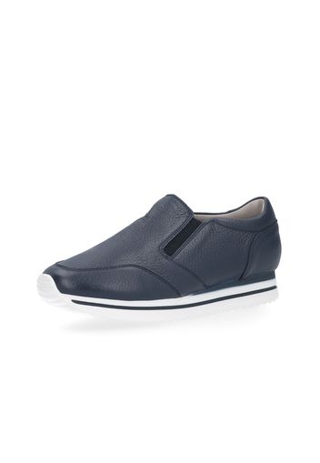 Slip on in pelle con inserti elastici