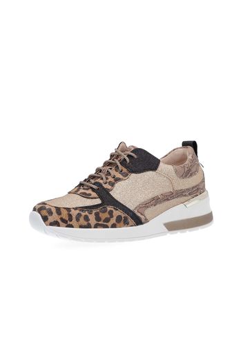 Sneaker in pelle inserti animalier