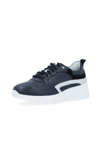 Sneaker in pelle con soletta air-cushioned e zeppa 4,5 cm