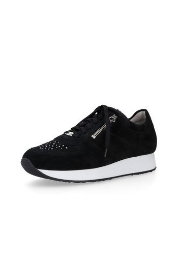 Sneaker in pelle con cristalli