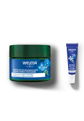 Crema giorno e contorno occhi e labbra Genziana Blu