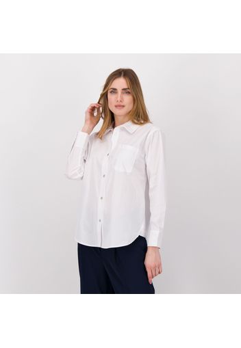 Camicia a maniche lunghe in misto cotone elasticizzato