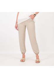 Pantaloni jogger in chiffon con elastico