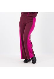 Pantaloni ampi in maglia con bande laterali in contrasto