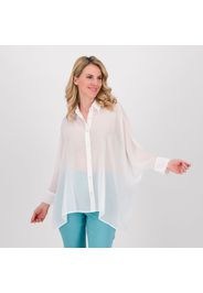 Camicia ampia in georgette fantasia con manica a pipistrello