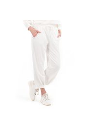 Pantaloni cropped in felpa di cotone