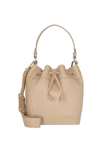 Aigner tara borsa a secchiello pelle 24 cm cashmere beige