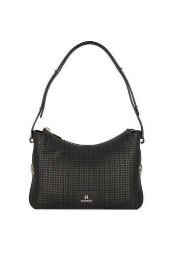 Aigner milano borsa a spalla pelle 25 cm black