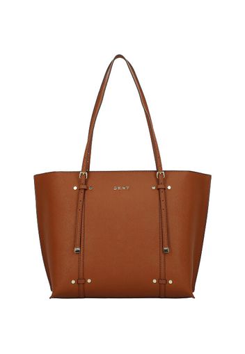 Dkny bo saffiano shopper borsa tote 30 cm caramel