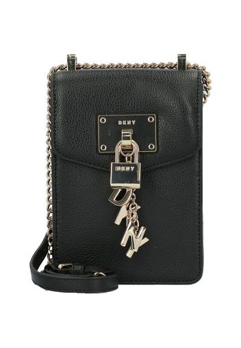 Dkny elissa split mini bag borsa a tracolla pelle 12,5 cm black gold