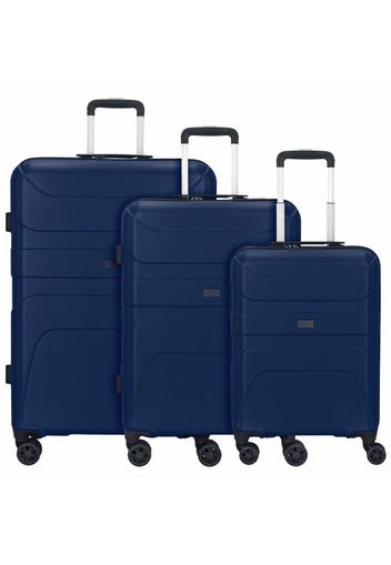 D&n travel line 2100 valigia 4 ruote set 3pz. blau