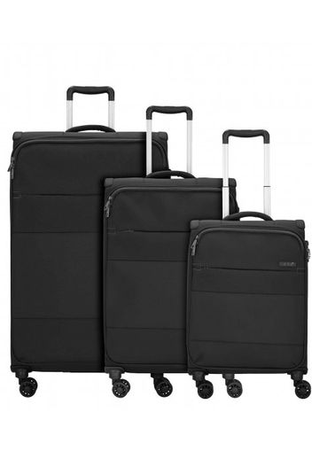 D&n travel line 9004 valigia 4 ruote set 3pz. nero