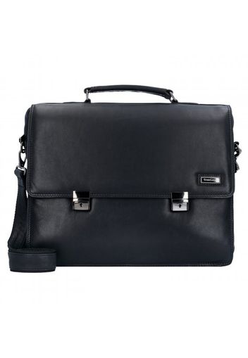 Black nappa cartella pelle 40 cm scomparto laptop