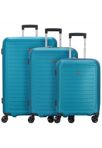 Impact valigia 4 ruote set 3pz. caribbean blue