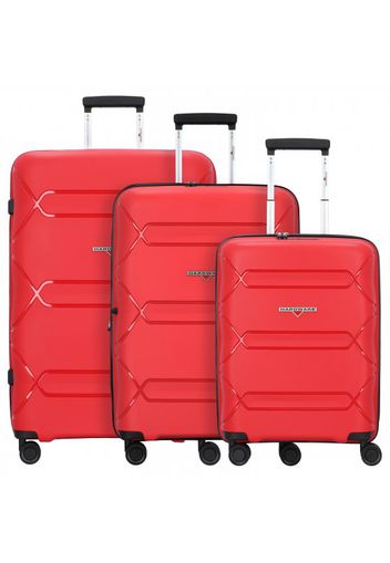 Tokyo valigia 4 ruote set 3pz. red