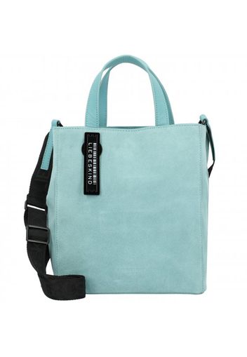 Paper bag s borsa a mano pelle 22 cm liquid blue