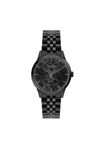 Orologio al quarzo in acciaio inossidabile bicolor black