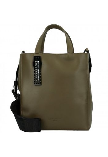 Paper bag s borsa a mano pelle 22 cm umber green