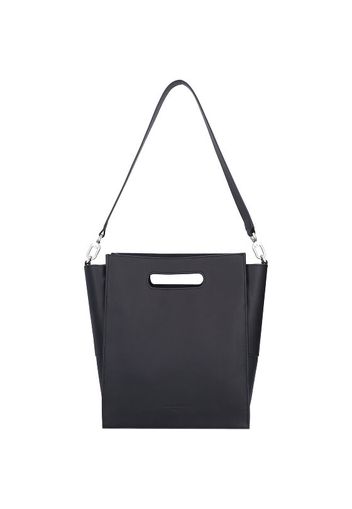 Borsa a spalla pelle 29 cm black