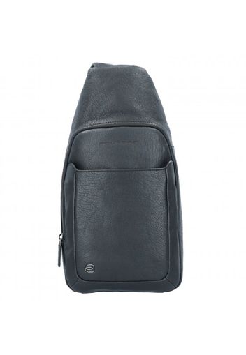 Black square borsa a tracolla pelle 20 cm