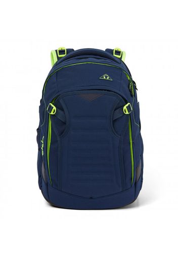 Match zaino di scuola 45 cm scomparto laptop dark blue neon yellow